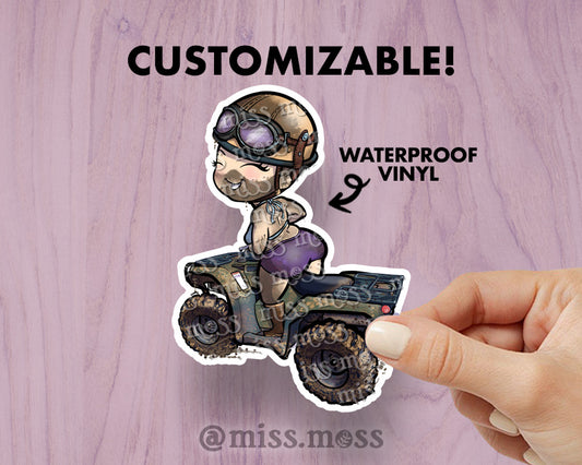 4x4 Wheeling Girl Waterproof Vinyl Sticker