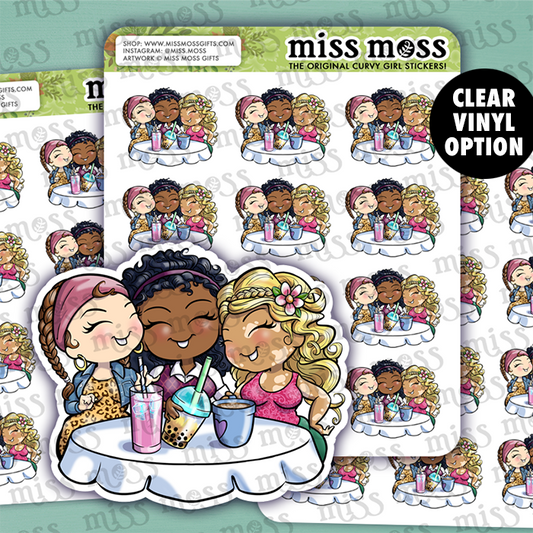 Mini BFFs Girl's Day Vinyl Planner Stickers