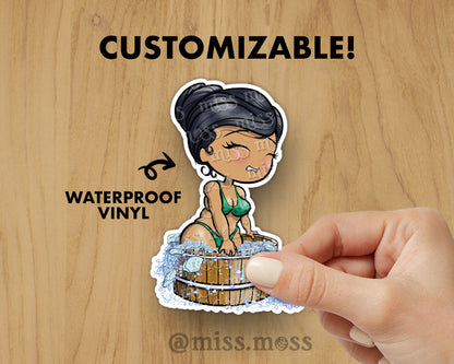 Cold Plunge Girl Vinyl Sticker Decal