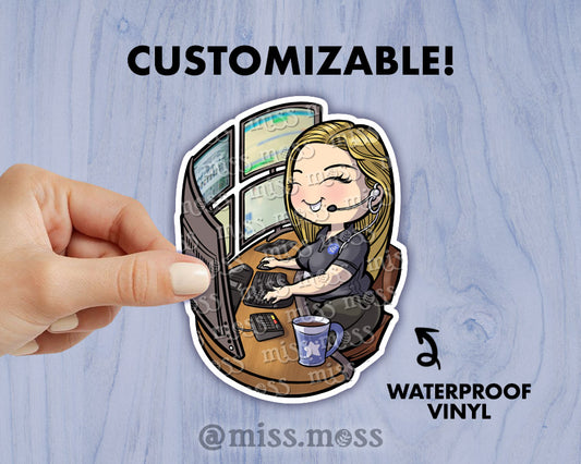 Help Desk Girl Waterproof Vinyl Sticker