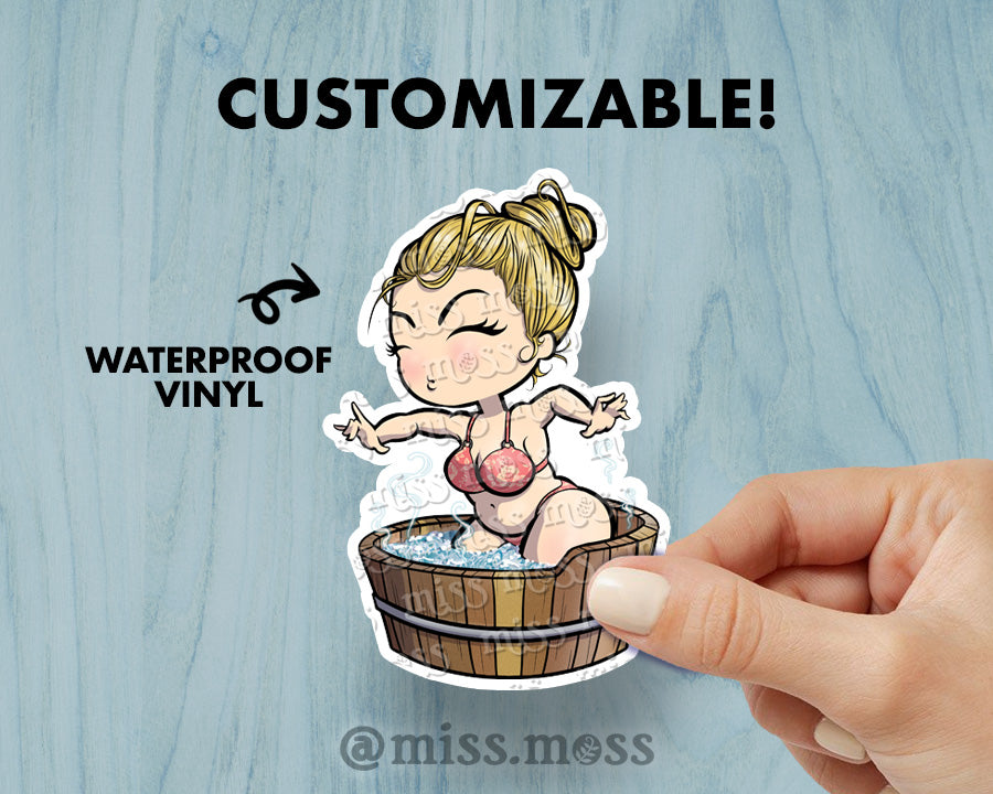 Hot Tub Babe Vinyl Decal Sticker