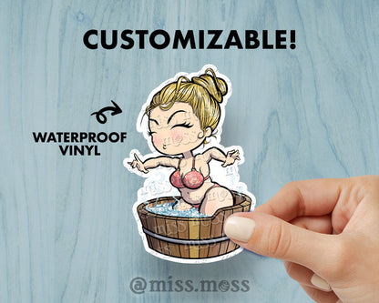 Hot Tub Babe Vinyl Decal Sticker