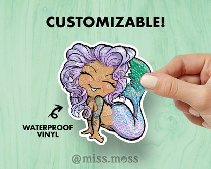 Mermaid Waterproof Vinyl Sticker