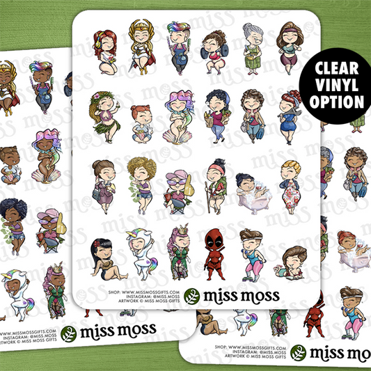 Miss Moss Minis Vinyl Sticker Sampler v2.0