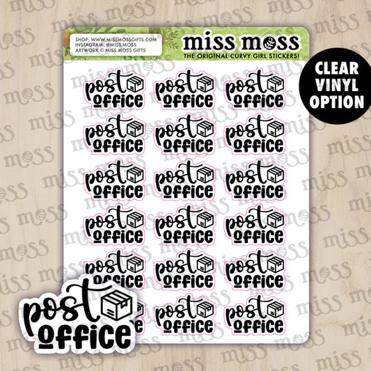 Post Office Script Lettering Planner Stickers