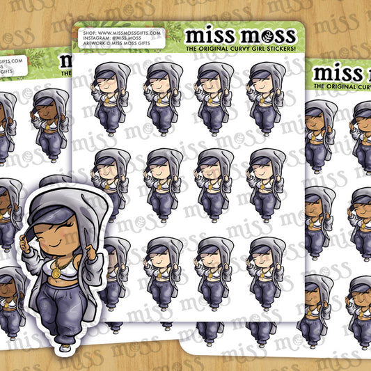 Slim Shady Girl Vinyl Planner Stickers