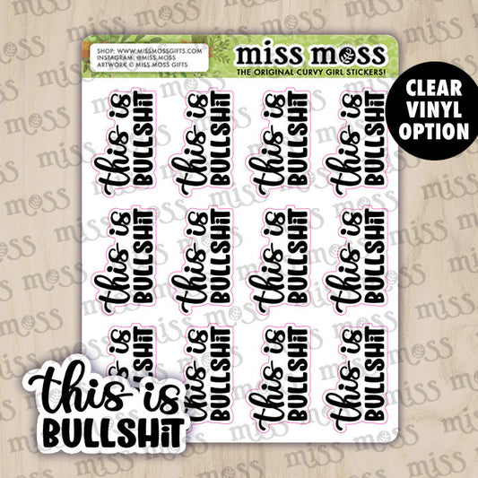 This is Bullshit Script Lettering Planner Stickers