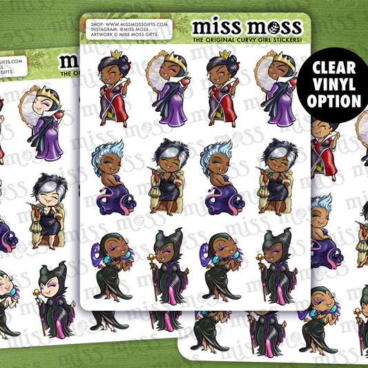 Curvy Villain Vinyl Planner Stickers